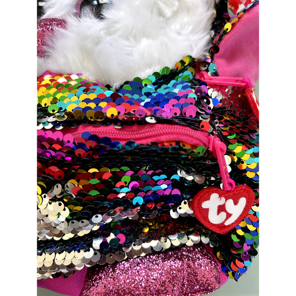 TY Flippables Sequin Owen the Owl Backpack for Kids, 10-in Tall - Picture 3 of 7